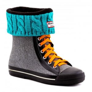 BLACK DENIM elvetik gummistiefel mit polarsocken turkis