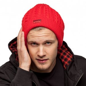 bonnet rouge homme