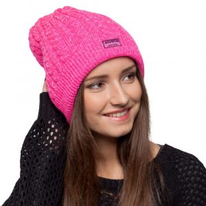 bonnet rose paillettes femme