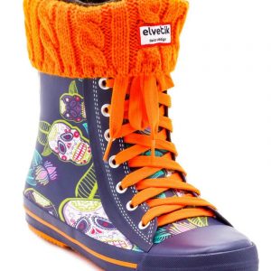 La Mexicana elvetik gummistiefel mit polarsocken orange