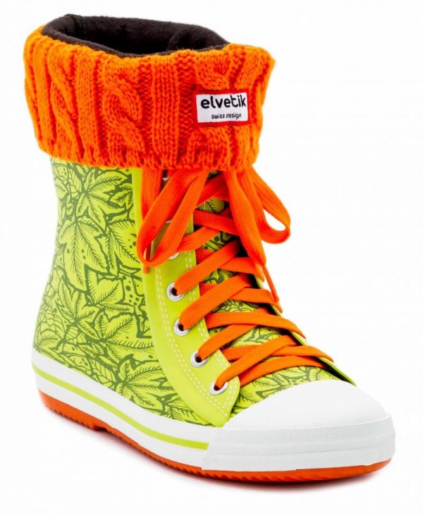 Jungle Fever elvetik gummistiefel mit Polarsocken orange