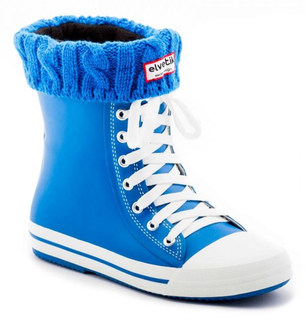 Blues Brothers avec chaussettes polaire bleu - botte de pluie elvetik - Osez les bottes bleu !