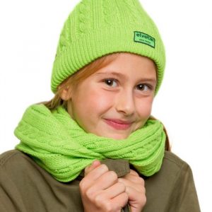 Bonnet & écharpe vert -2- elvetik - pour filles
