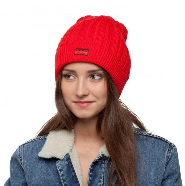 bonnet rouge femme