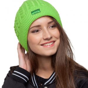 bonnet vert femme