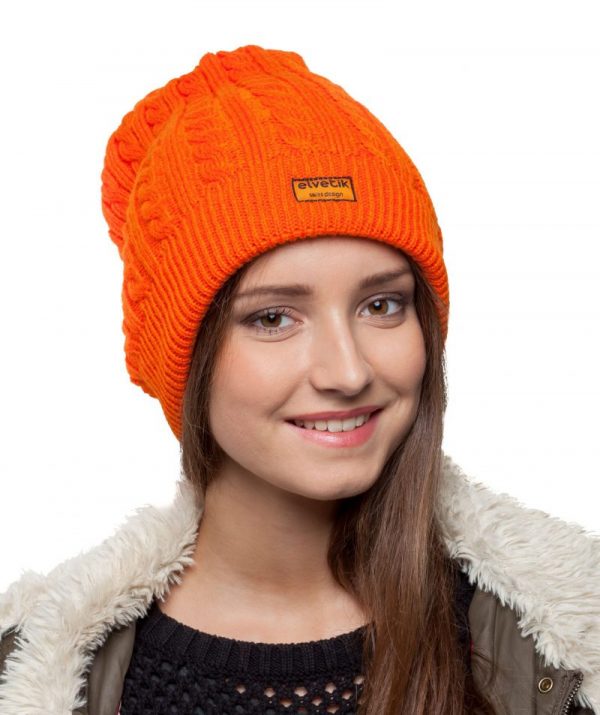 bonnet orange femme