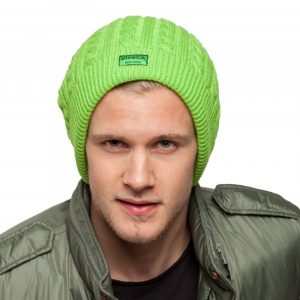 bonnet vert homme