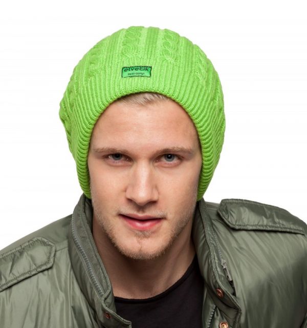 bonnet vert homme