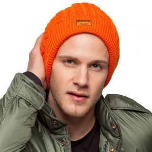 bonnet orange homme