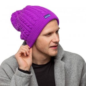 bonnet violet homme