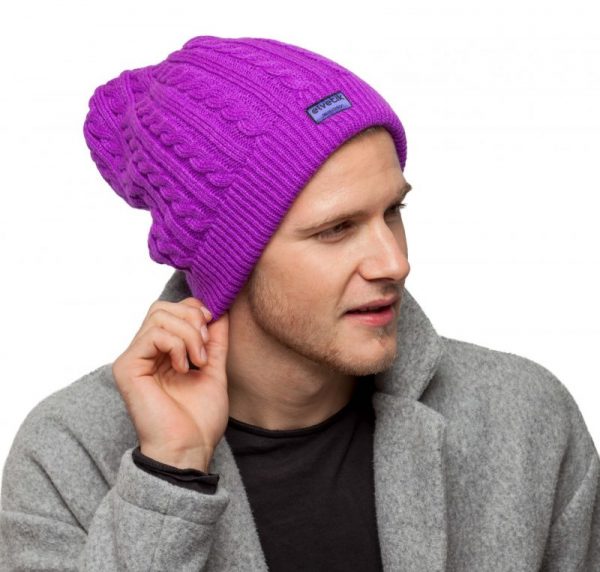 bonnet violet homme