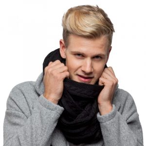 écharpe noir homme