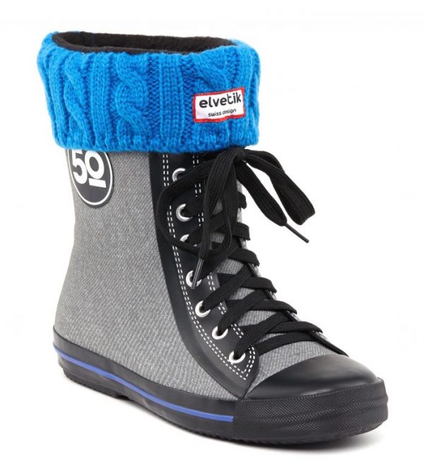 Montreux Jazz festival elvetik Gummistiefel mit polarsocken blau