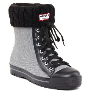 gummistiefel elvetik mit polarsocken schwarz