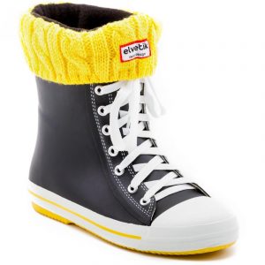 Yellow Magic - bottes de pluie - elvetik - Chaussettes polaire JAUNE