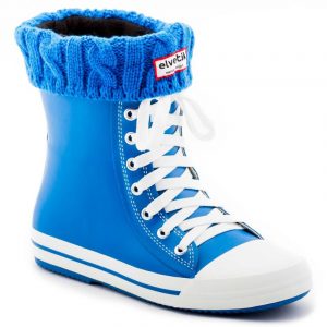 Blues Brothers avec chaussettes polaire bleu - botte de pluie elvetik - Osez les bottes bleu !
