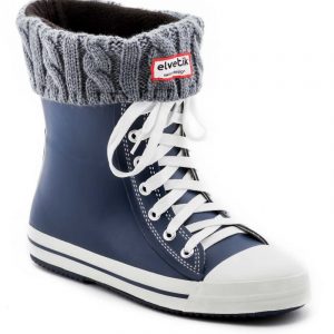 SKY DREAM avec chaussettes polaire gris - Bottes de pluie elvetik - Essayez les bottes bleu marine !