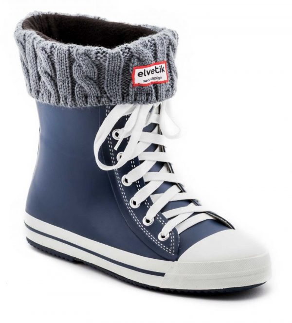 SKY DREAM avec chaussettes polaire gris - Bottes de pluie elvetik - Essayez les bottes bleu marine !