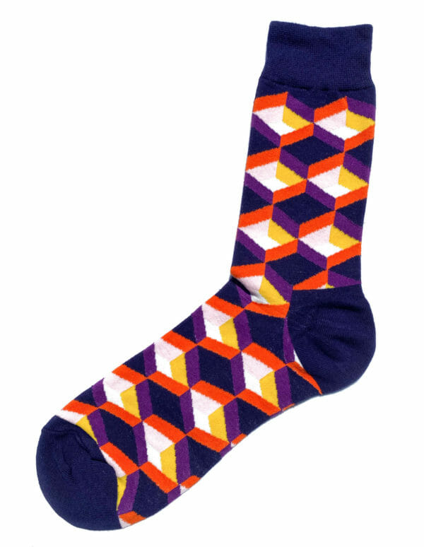 Fantasiesocken Geometrie lila