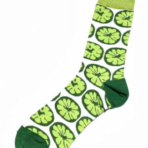 Bunte Socken Zitrone Limette