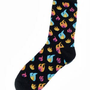 Chaussettes fantaisie Flammes colorées