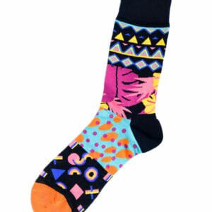 Chaussettes fantaisie multicolores à motif funky