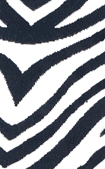 Detailansicht der Phantasiesocken Zebra