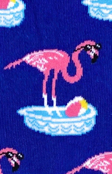 Fantasiesocken Swimming Flamingos