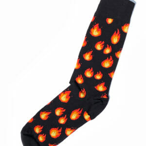 Fantasie-Socken Flammen Rot