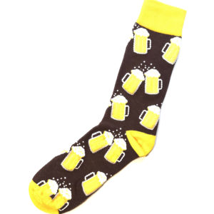 Chaussettes fantaisie Petite Soif en coton avec motif de chopes de bière