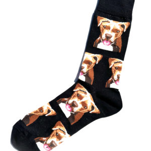 Chaussettes fantaisie en coton avec motif de chien