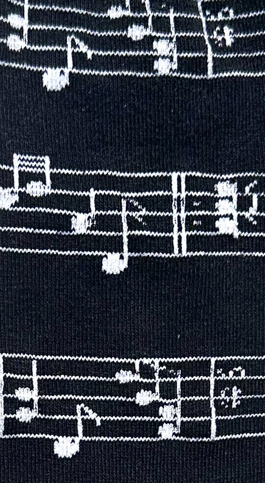 Coole Socken aus Baumwolle mit Musik Notenmuster