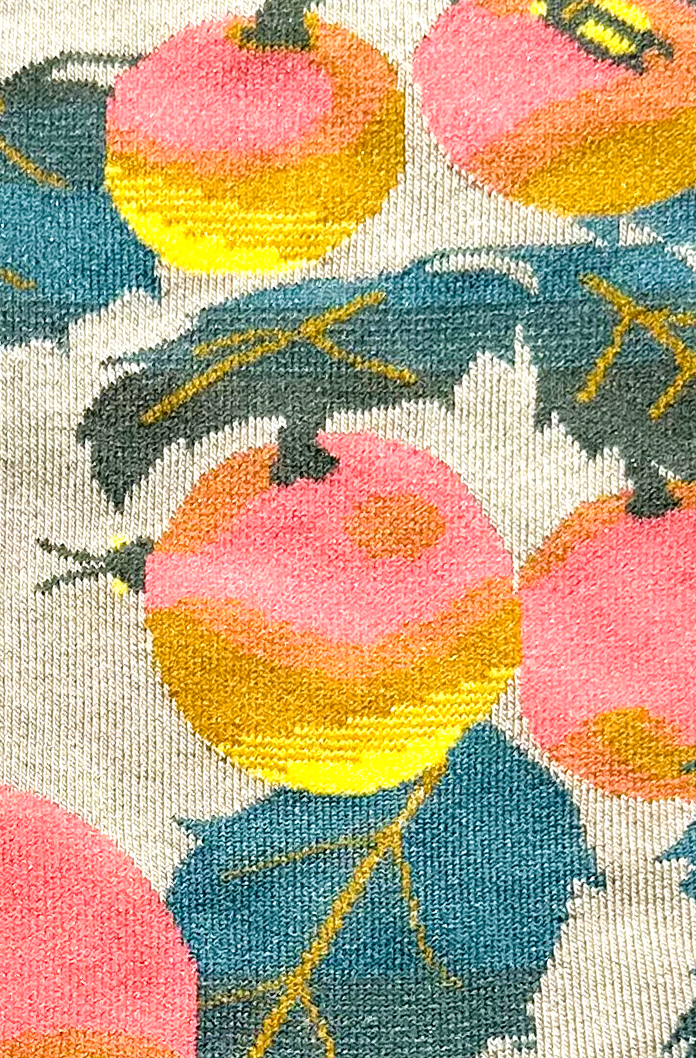 Chaussettes fantaisie en coton avec motif de pêches