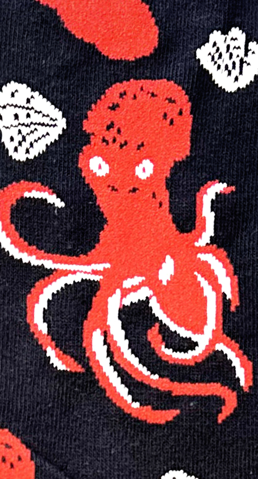 Ausgefallene Socken aus Baumwolle mit Oktopusmotiv