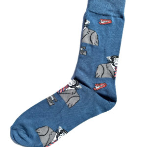 Chaussettes fantaisie en coton avec motif de singe bureaucrate