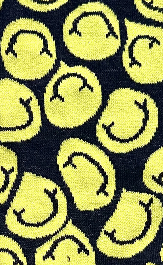 Lustige Socken aus Baumwolle mit Smiley-Motiv