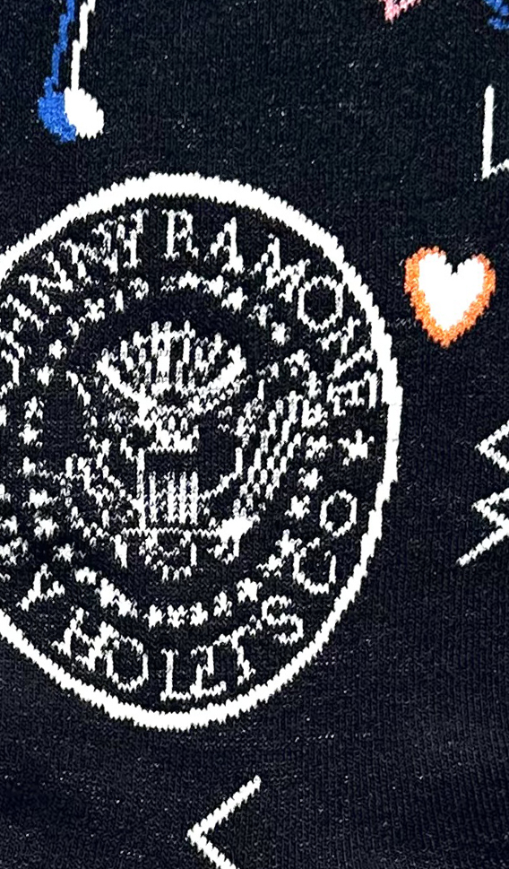 Stylische Socken aus Baumwolle mit Rock-Tattoo-Motiv