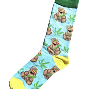 Chaussettes colorées en coton avec motif rigolo de panda weed