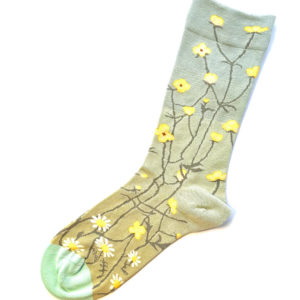 Fantasiesocken Spring Flower aus Baumwolle mit Gänseblümchenmuster