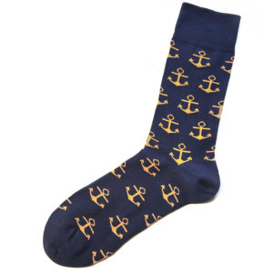 Chaussettes sympa Petit Marin en coton avec motif d'ancres